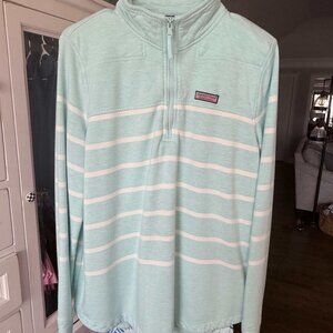VEUC Vineyard Vines Dreamcloth Mint Green Striped Relaxed Shep Shirt LARGE